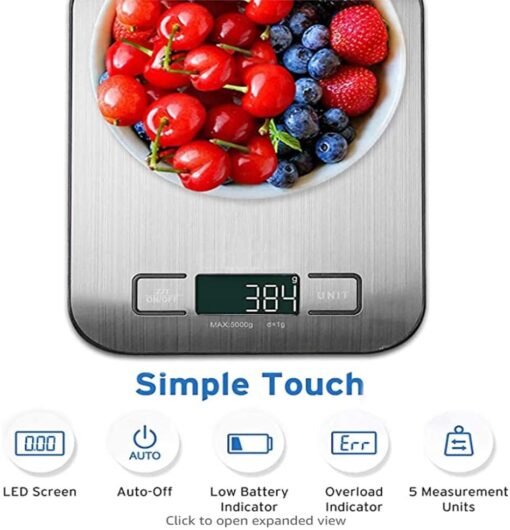 Digital Scale for Home and Commercial Use with 5KG Weighing Capacity