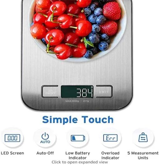 Digital Scale for Home and Commercial Use with 5KG Weighing Capacity