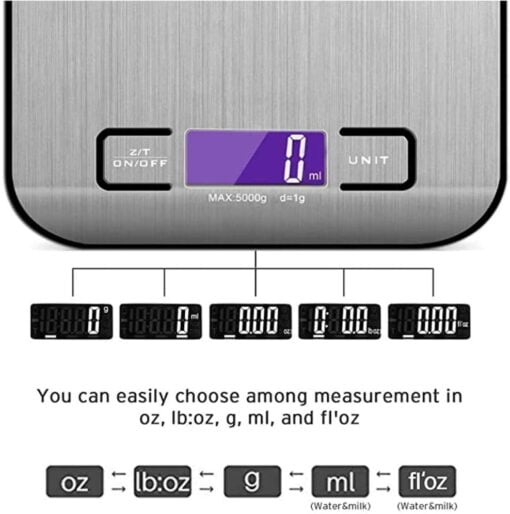 Digital Scale for Home and Commercial Use with 5KG Weighing Capacity