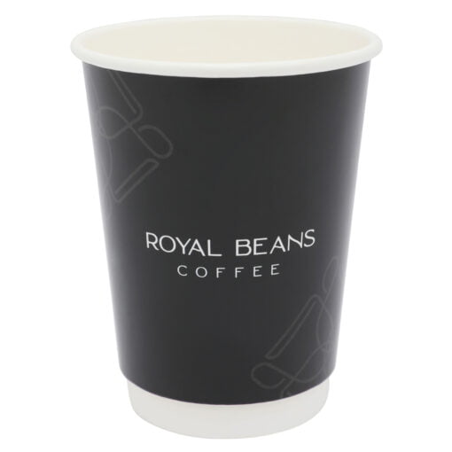ROYAL BEANS double wall paper cups 8Oz, 25 pieces
