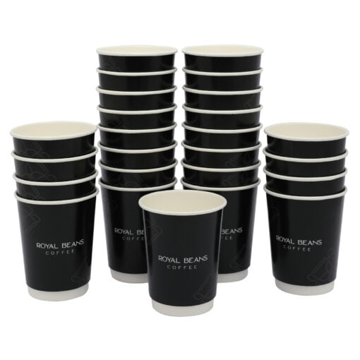 ROYAL BEANS double wall paper cups 12 Oz, 25 pieces - Image 2