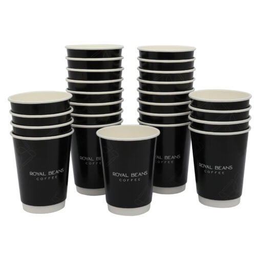 ROYAL BEANS double wall paper cups 12 Oz, 25 pieces - Image 3
